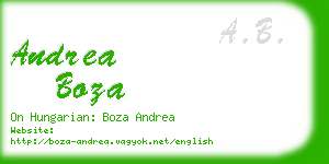 andrea boza business card